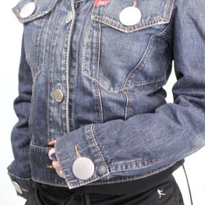 Miss Sixty Y2K Rare Large Button Denim Jean Jacket
